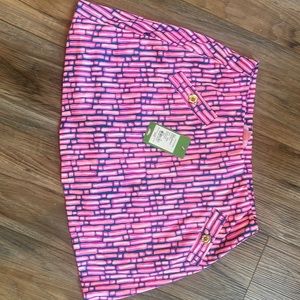 Lilly Pulitzer Madison Skort in Mandevilla Pink/ Salthouse stripe size S